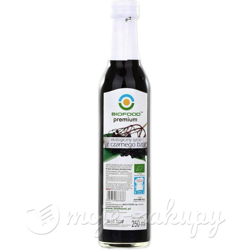 SYROP Z CZARNEGO BZU BIO 250 ml BIO FOOD SYROP Z CZARNEGO BZU BIO 250 ml BIO FOOD