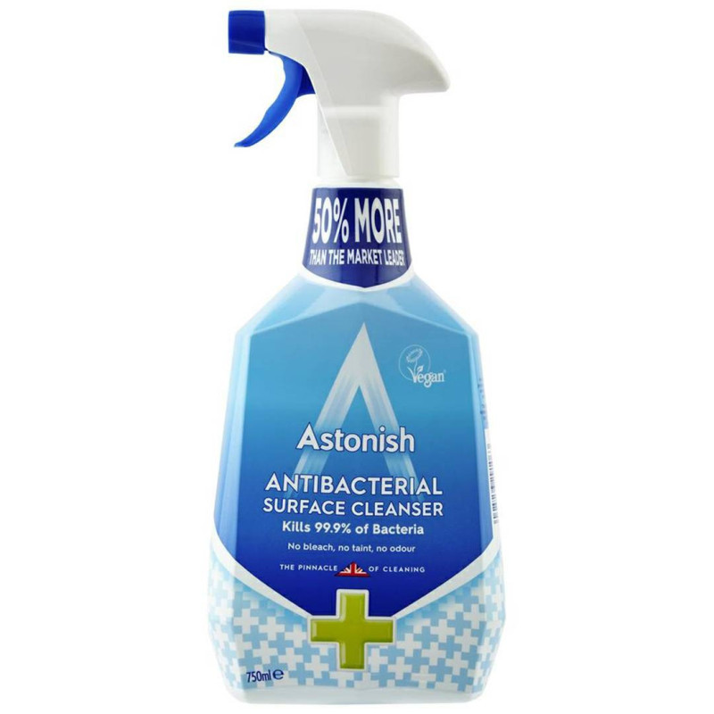 Astonish antibacterial 0,75l spray dezyfekująco - czyszczący Astonish antibacterial 0,75l spray dezyfekująco - czyszczący