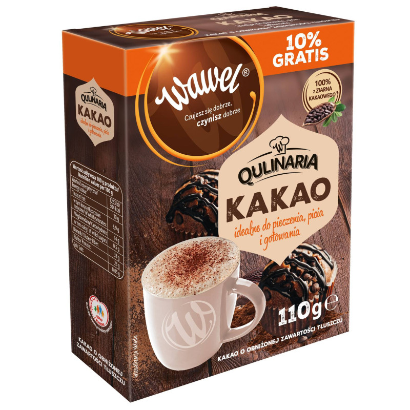Kakao ciemne WAWEL Qulinaria 110g