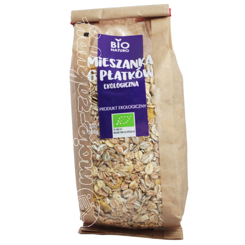Mieszanka 6 płatków ekologiczna 300g bio naturo