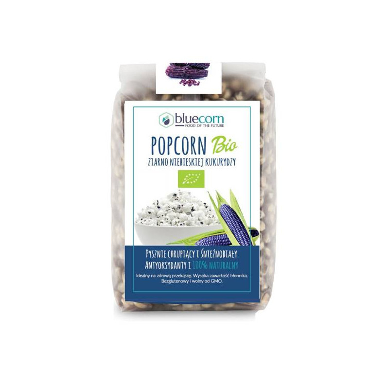 Popcorn bio ziarno niebieskiej kukurydzy 350 g Bluecorn
