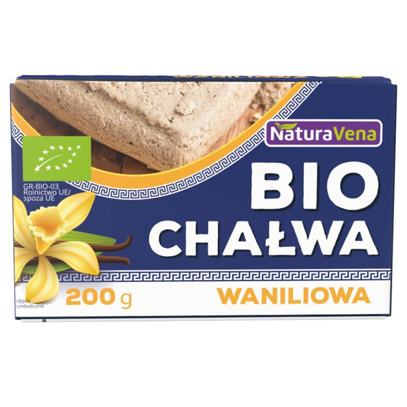 Chałwa o smaku WANILIOWYM - 200g BIO NaturaVena