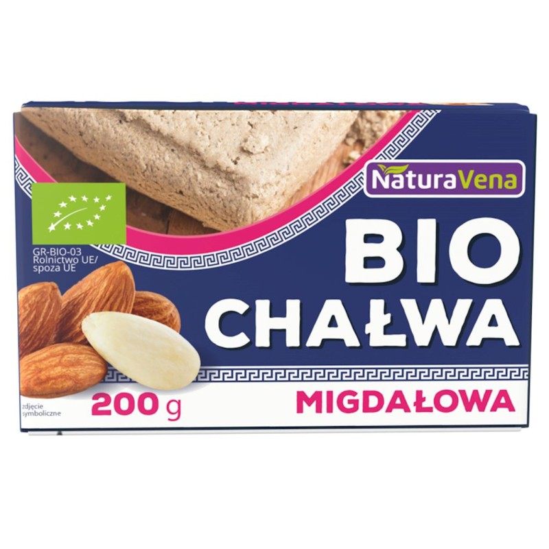 Chałwa z MIGDAŁAMI - 200g BIO NaturaVena