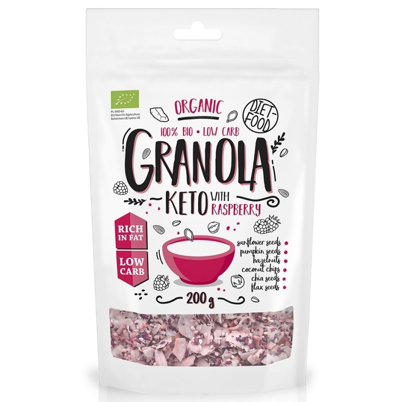 BIO Granola Malina KETO 200g - DIET-FOOD