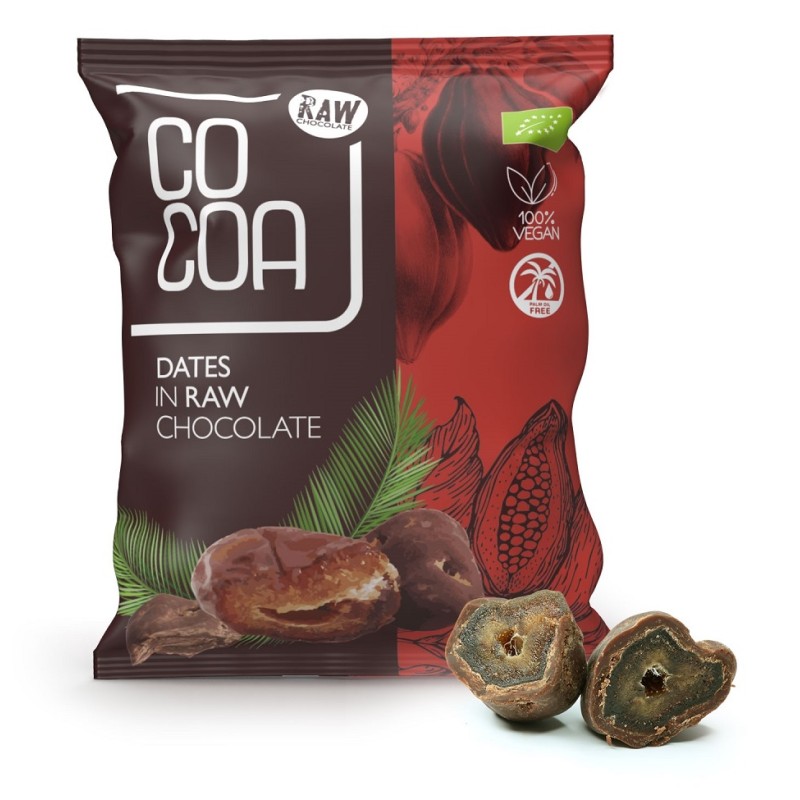 Daktyle w Surowej Czekoladzie BIO 70g - COCOA