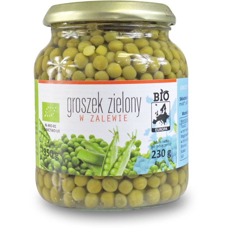 Groszek Zielony w Zalewie BIO 350g w Słoiku - Bio Planet
