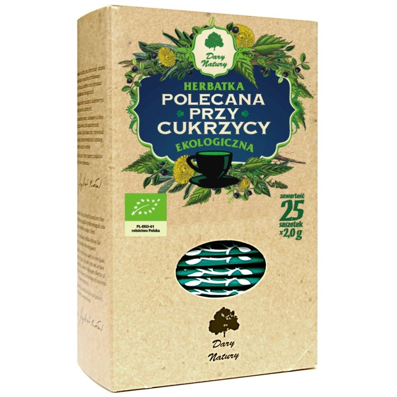 Herbatka polecana przy Cukrzycy BIO 50g - Dary Natury