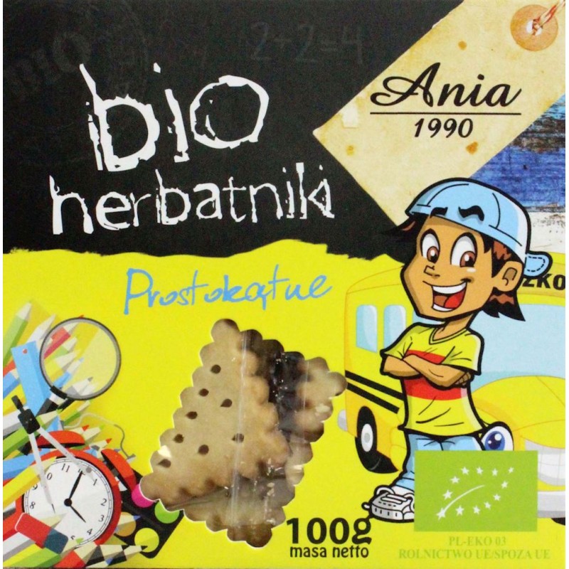 Herbatniki Prostokątne BIO 100g - BIO Ania