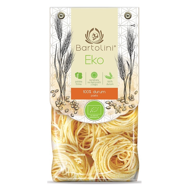 Makaron Semolinowy GNIAZDA SPAGHETTI BIO 250g - Bartolini
