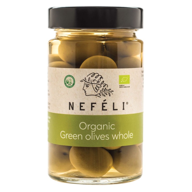 Oliwki Zielone z pestką w zalewie BIO 300g - NEFELI