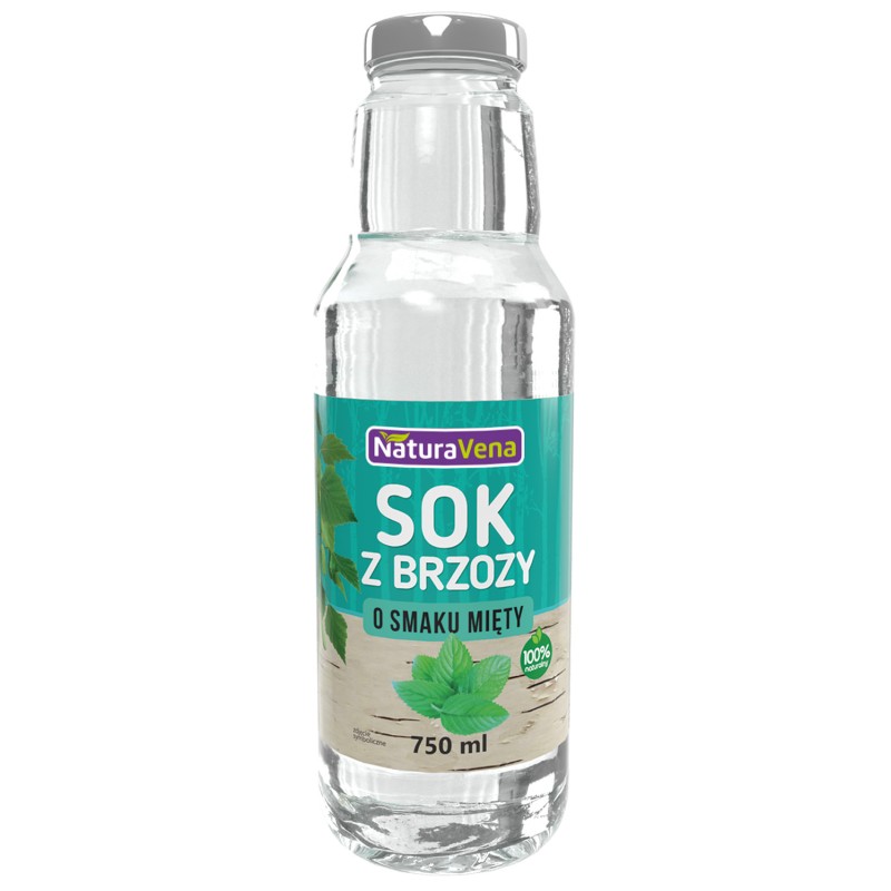 Sok z Brzozy o smaku Mięty 750ml - NaturaVena