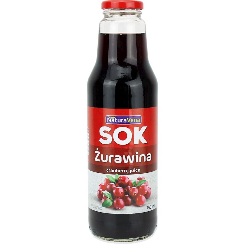 Sok z Żurawiny 100% 750ml - NaturaVena