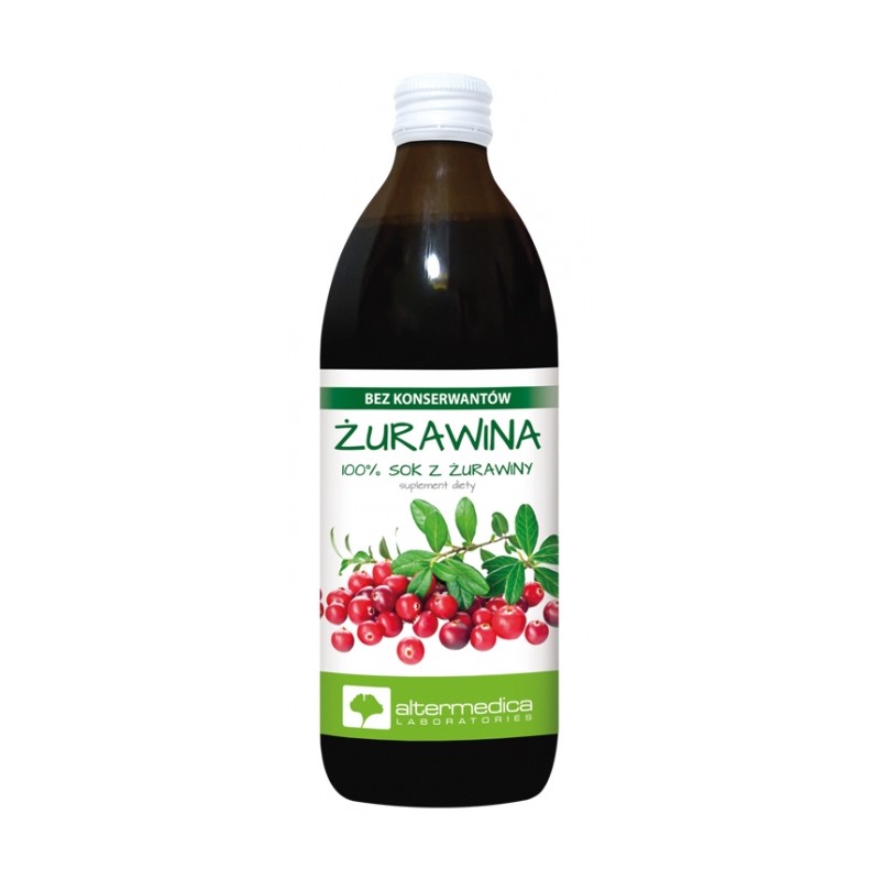 Żurawina 100% Sok 500ml Altermedica