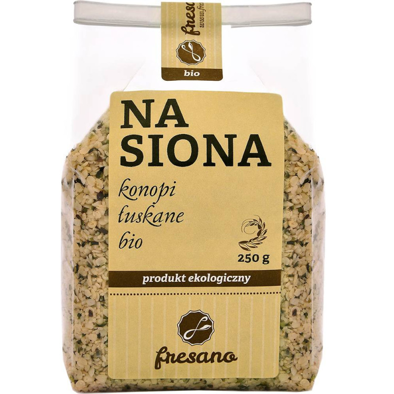 Nasiona konopi łuskane BIO 250g FRESANO Nasiona konopi łuskane BIO 250g FRESANO