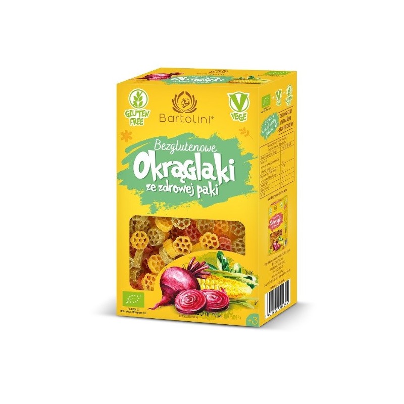 Makaron Kukurydziano-Ryżowy kółka BEZGLUTENOWY BIO 250g