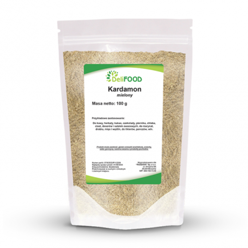 Kardamon Mielony 100g - DeliFOOD