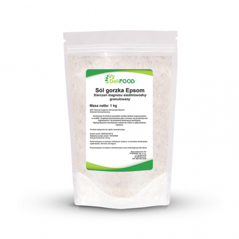 Siarczan Magnezu 1kg Sól Gorzka - DeliFOOD
