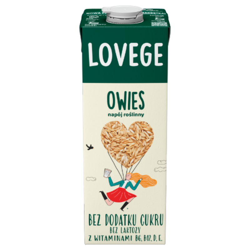 Napój roślinny Owsiany BEZ CUKRU Lovege 1l