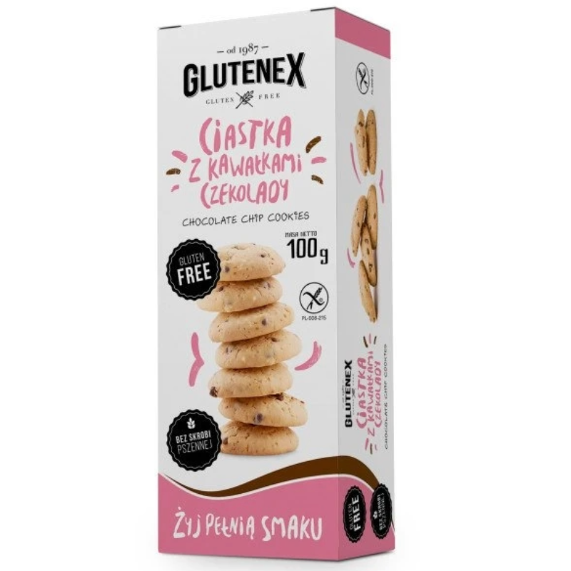 Ciastka z kawałkami Czekolady 100g - Glutenex
