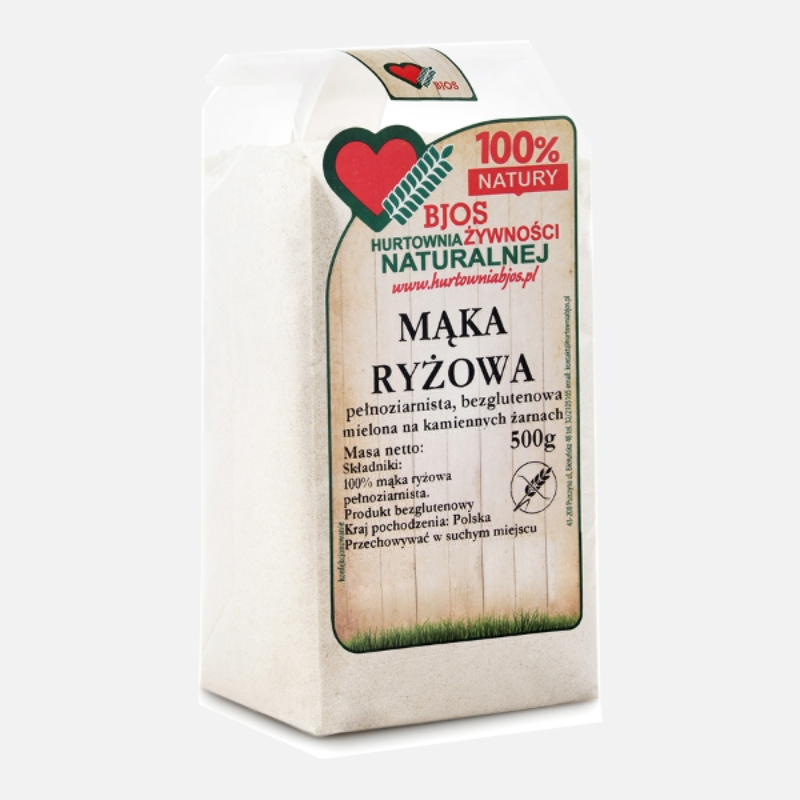 Mąka Ryżowa bezglutenowa 500g BJOS