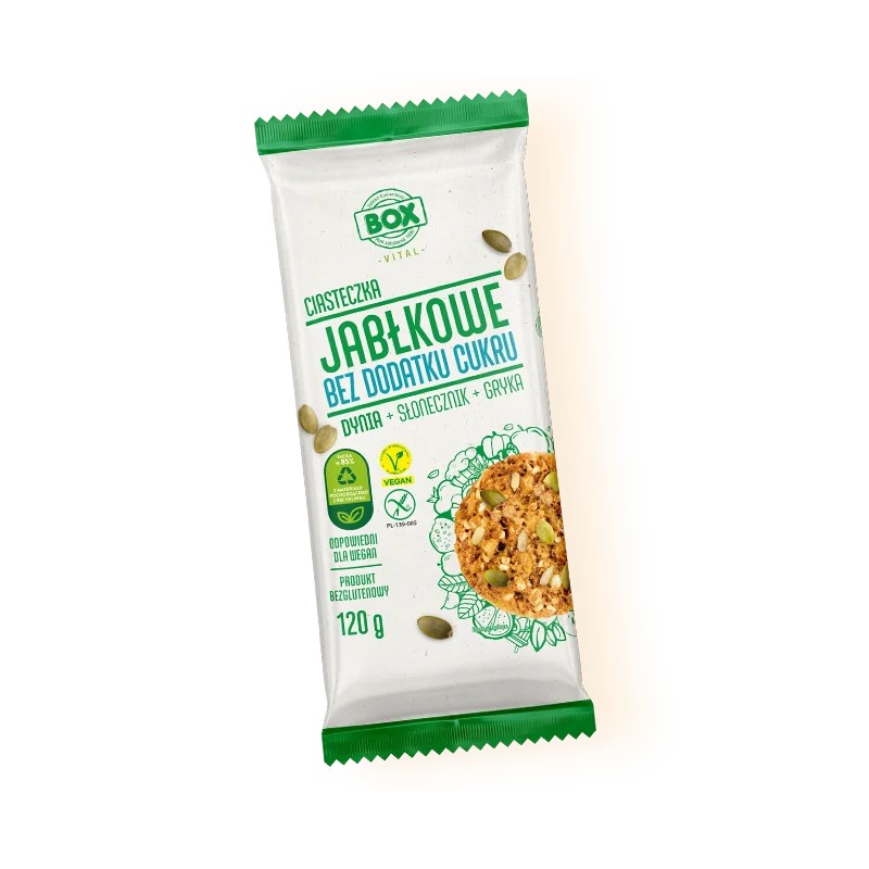 Ciasteczka Jabłkowe BEZ DODATKU CUKRU Dynia + Słonecznik + Gryka