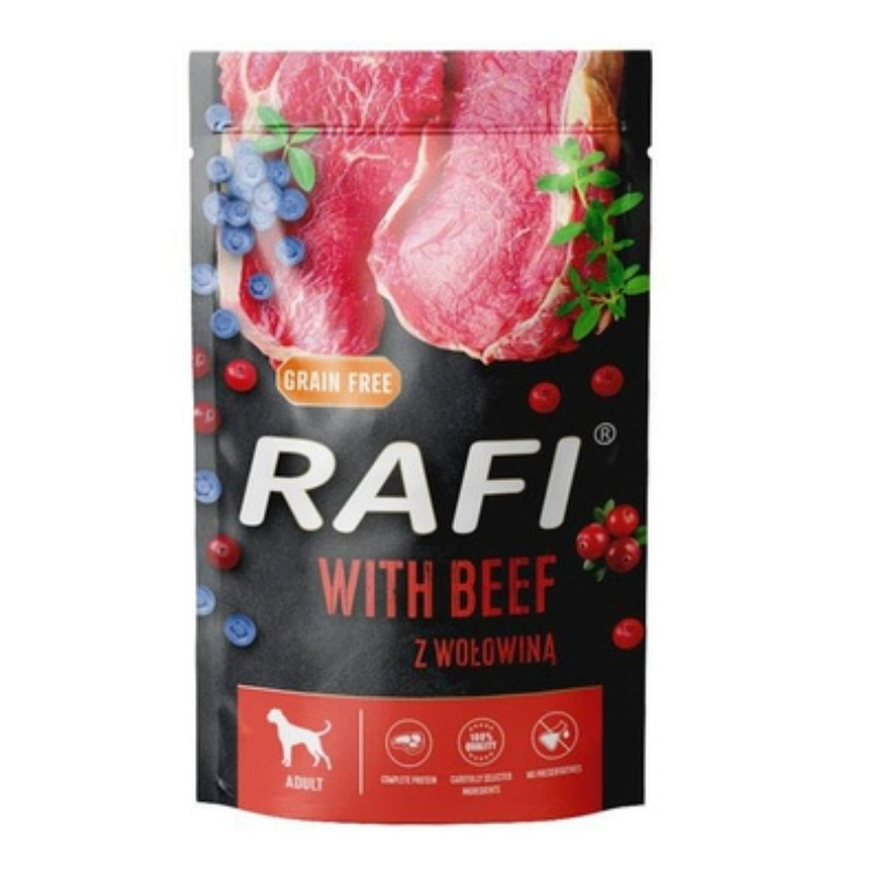 RAFI Mokra Karma dla Psa z wołowiną 500g
