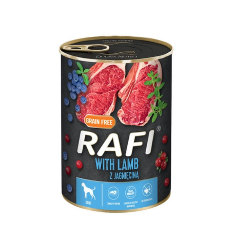 RAFI Mokra Karma PIES ADULT z jagnięciną 400g
