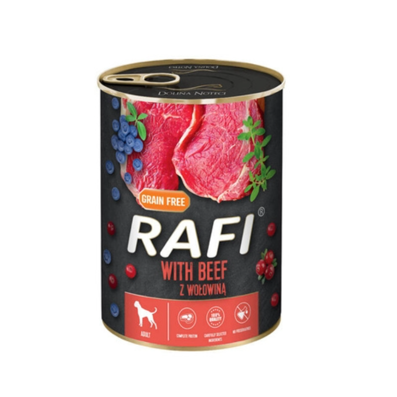 RAFI Mokra Karma PIES ADULT z wołowiną 400g