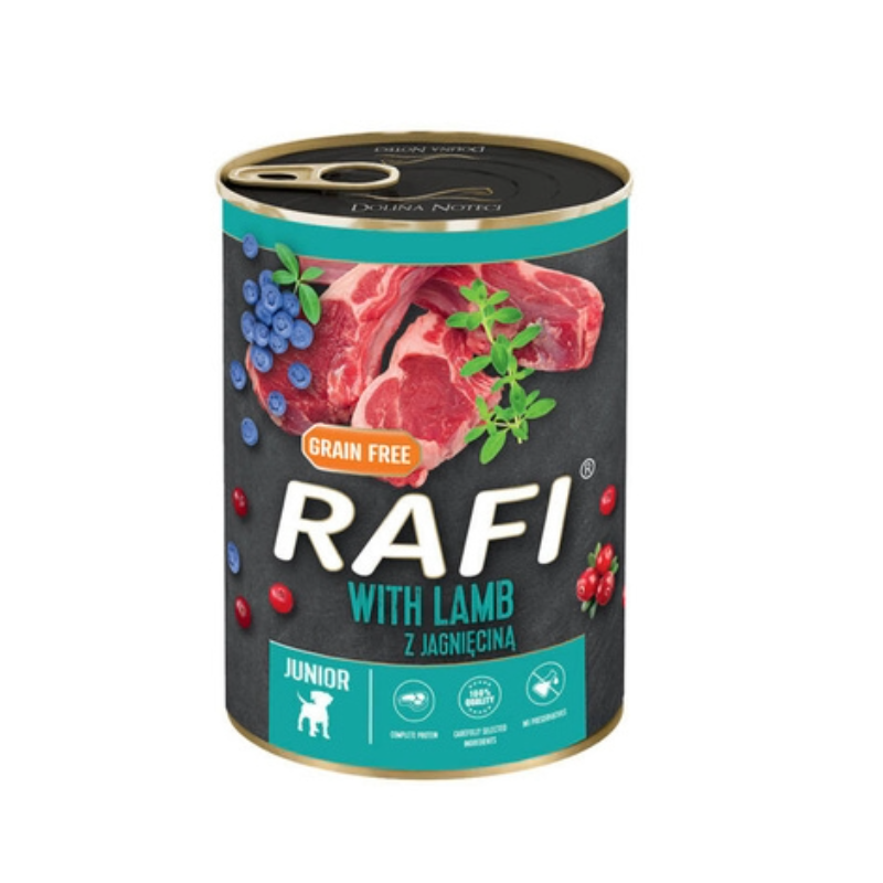 RAFI Mokra Karma PIES JUNIOR z jagnięciną 400g