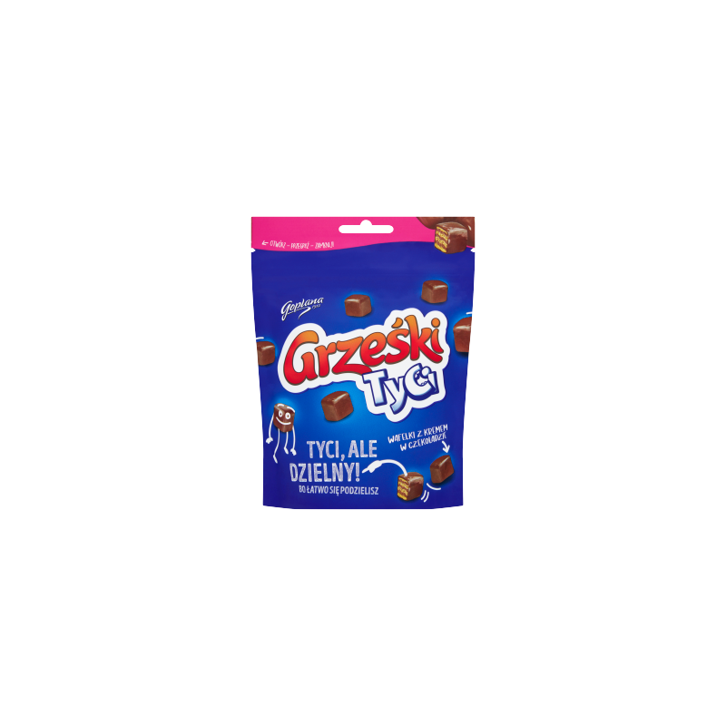 Grześki Tyci Wafelki z kremem w czekoladzie 120 g