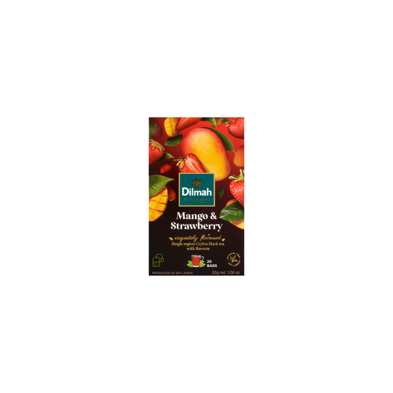 Dilmah Mango & Strawberry Cejlońska czarna herbata 30 g (20 x 1,5 g)