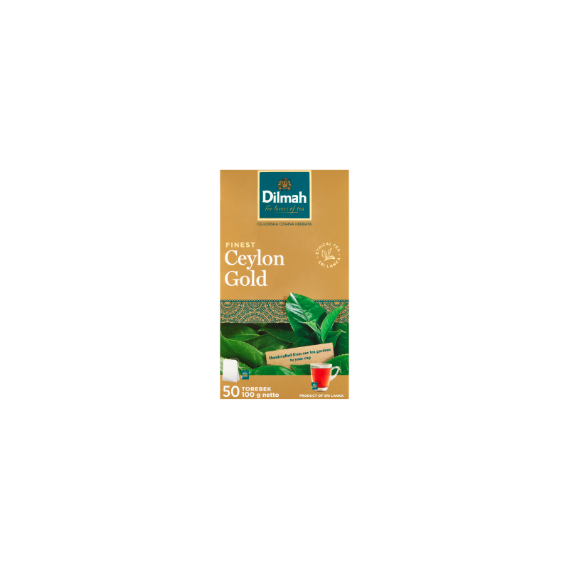 Dilmah Ceylon Gold Cejlońska czarna herbata 100 g (50 x 2 g)