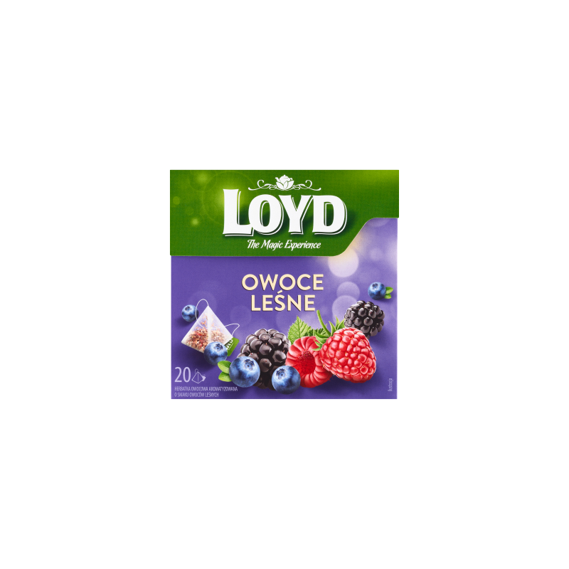 Loyd Herbatka owocowa aromatyzowana o smaku owoców leśnych 40 g (20 x 2 g)