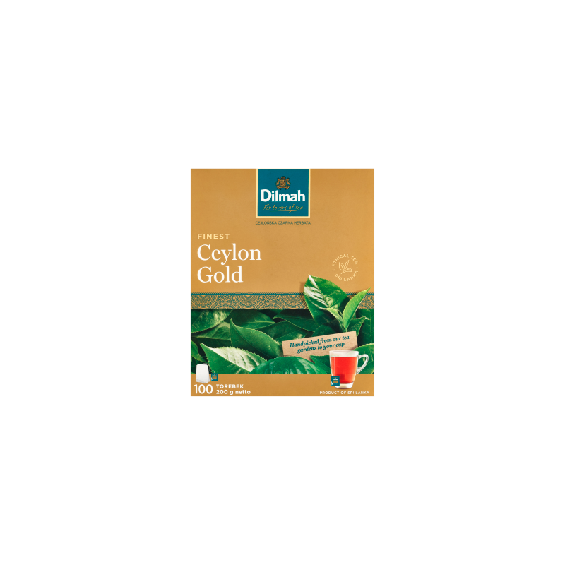 Dilmah Ceylon Gold Cejlońska czarna herbata 200 g (100 x 2 g)