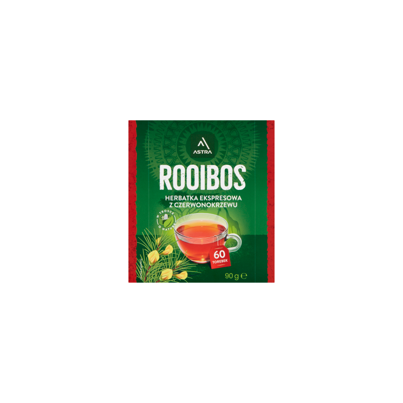 Astra Rooibos Herbatka ekspresowa Rooibos 90 g (60 x 1,5 g)