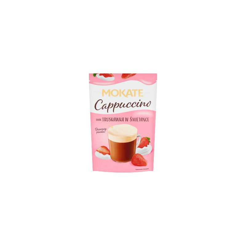 Mokate Cappuccino o smaku truskawki w śmietance 110 g