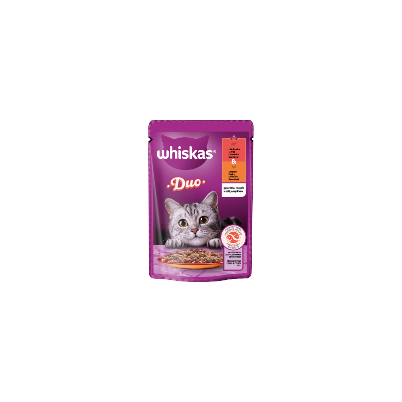Whiskas Duo Mokra karma dla kotów galaretka z wołowiną & drobiem 85 g