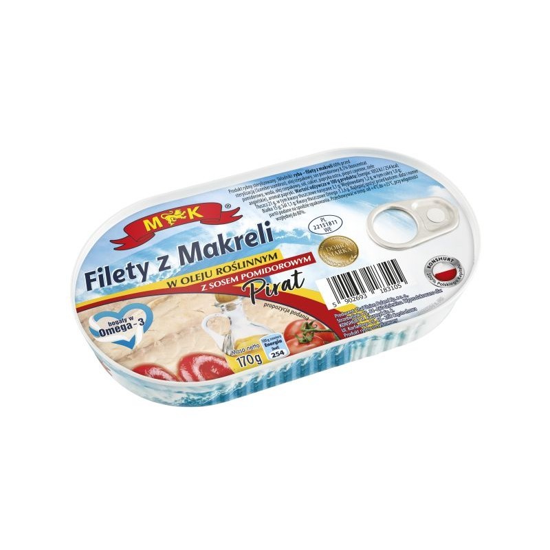 MK.FILET Z MAKRELI 170g W OLEJU Z SOSEM POMIDOROWYM