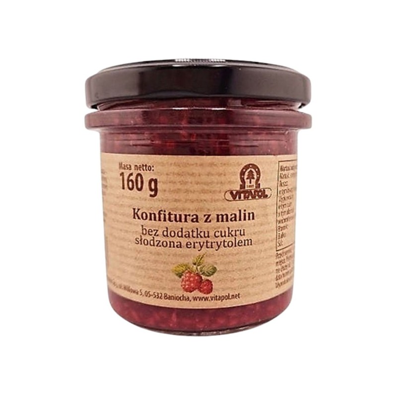 Konfitura z malin słodzona erytrytolem Vitapol 160 g