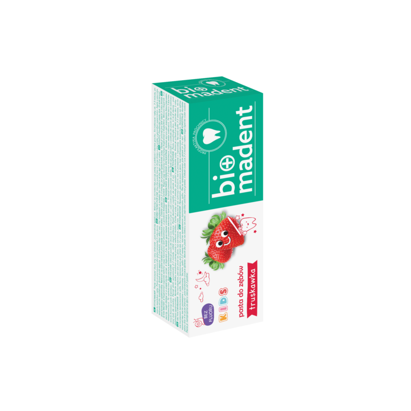 BIO MADENT. kids - naturalna pasta dla dzieci - TRUSKAWKA - 75 ml