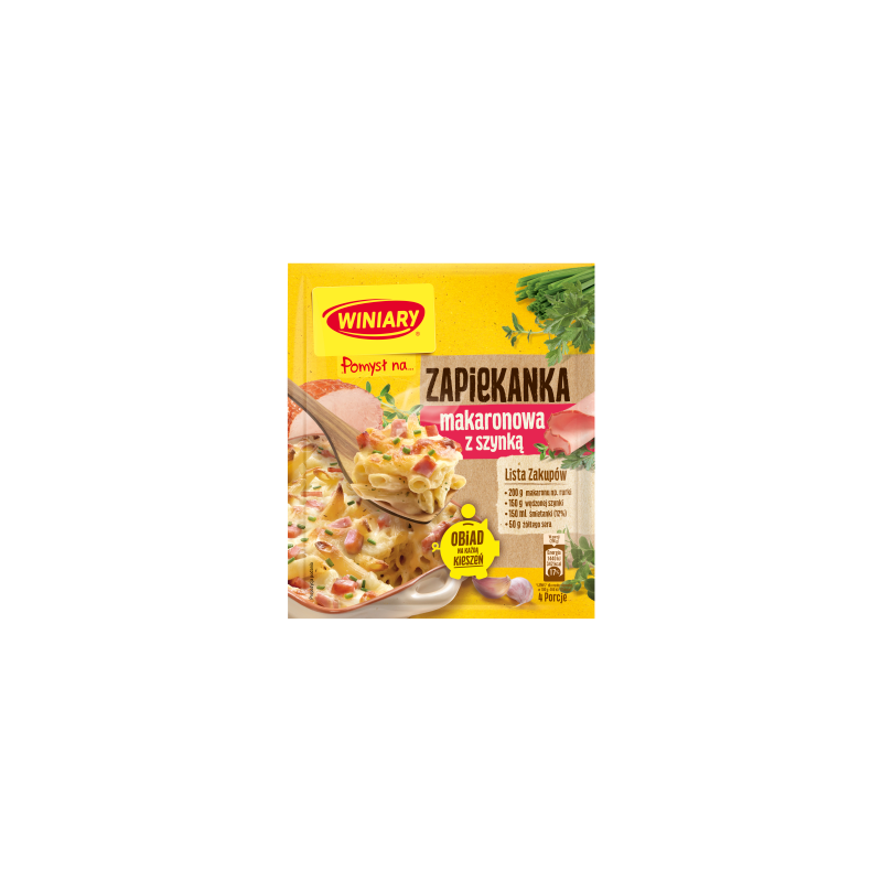 Winiary Pomysł na... Zapiekanka makaronowa z szynką 35 g