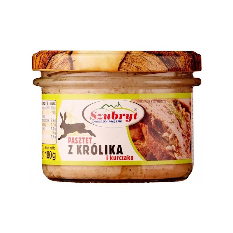 Pasztet KRÓLIK słoik 180 g Szubryt