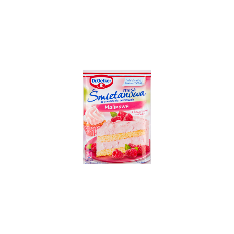 Dr. Oetker Masa śmietanowa malinowa 86 g
