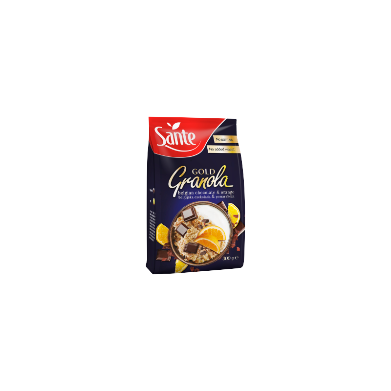 Sante Gold Granola belgijska czekolada & pomarańcza 300 g