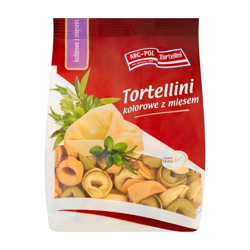 Arc-Pol Tortellini kolorowe z mięsem 250 g