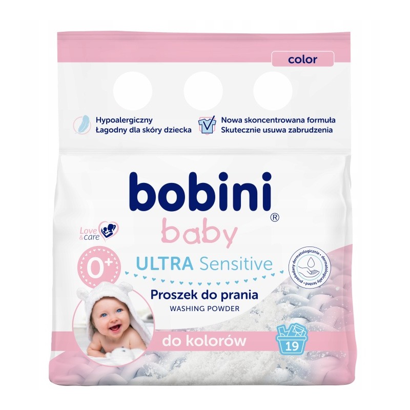 BOBINI Proszek Hipoalergiczny do Prania Koloru dla Dzieci 1,425kg 19p