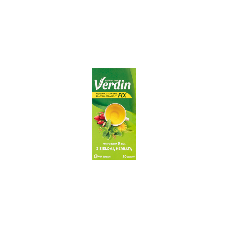 Verdin Fix Suplement diety kompozycja 6 ziół z zieloną herbatą 36 g (20 x 1,8 g)