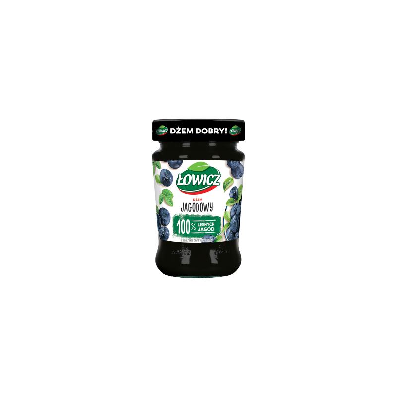 Łowicz Dżem jagodowy o obniżonej zawartości cukrów 280 g