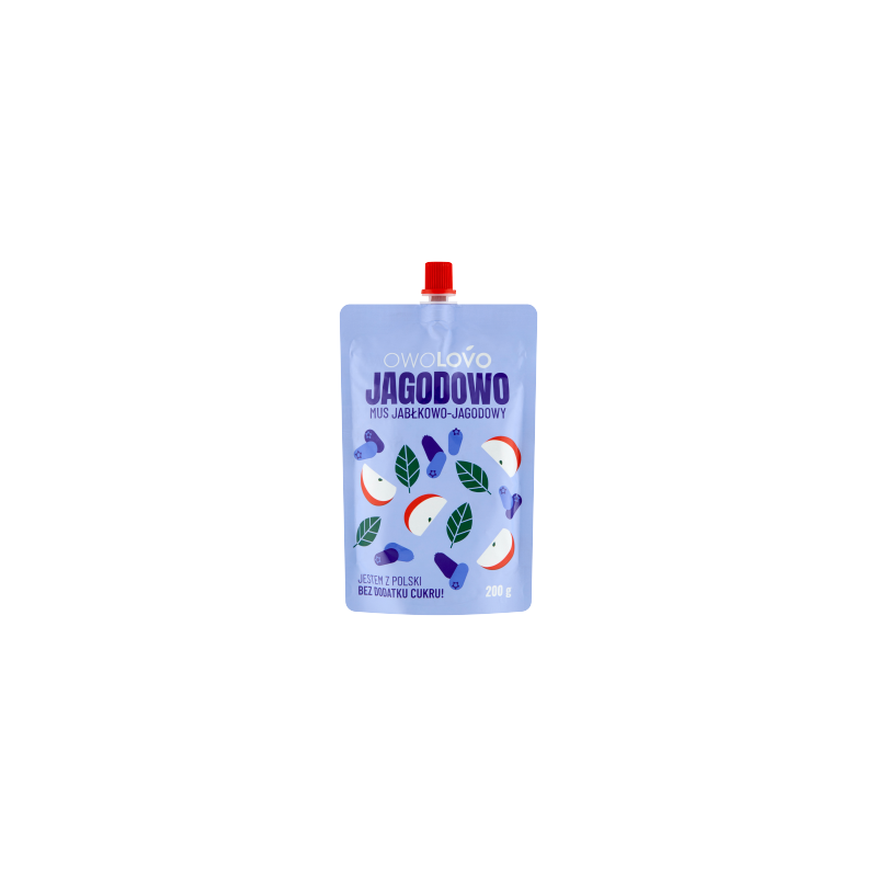 OWOLOVO Jagodowo Mus jabłkowo-jagodowy 200 g