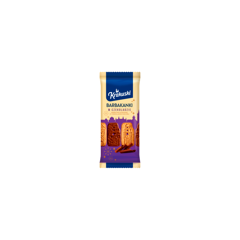 Krakuski Barbakanki Herbatniki korzenne w czekoladzie mlecznej 200 g